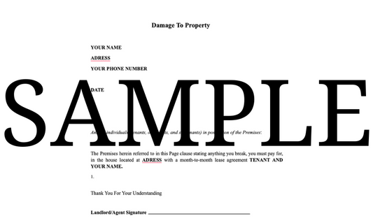 Damaged Property Letter