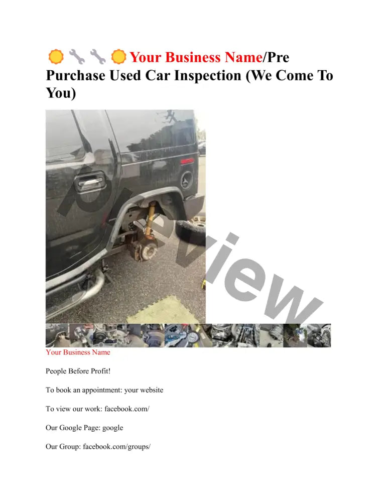 Craig List Ad Sample Document