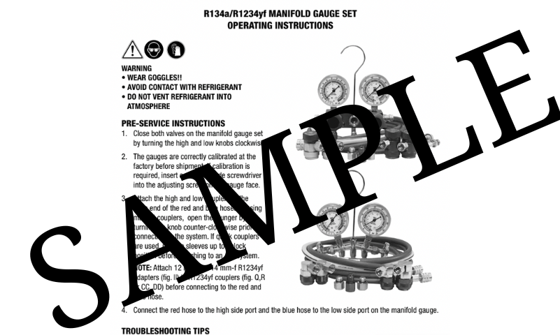 R1234yf/R134a Pressure Charts